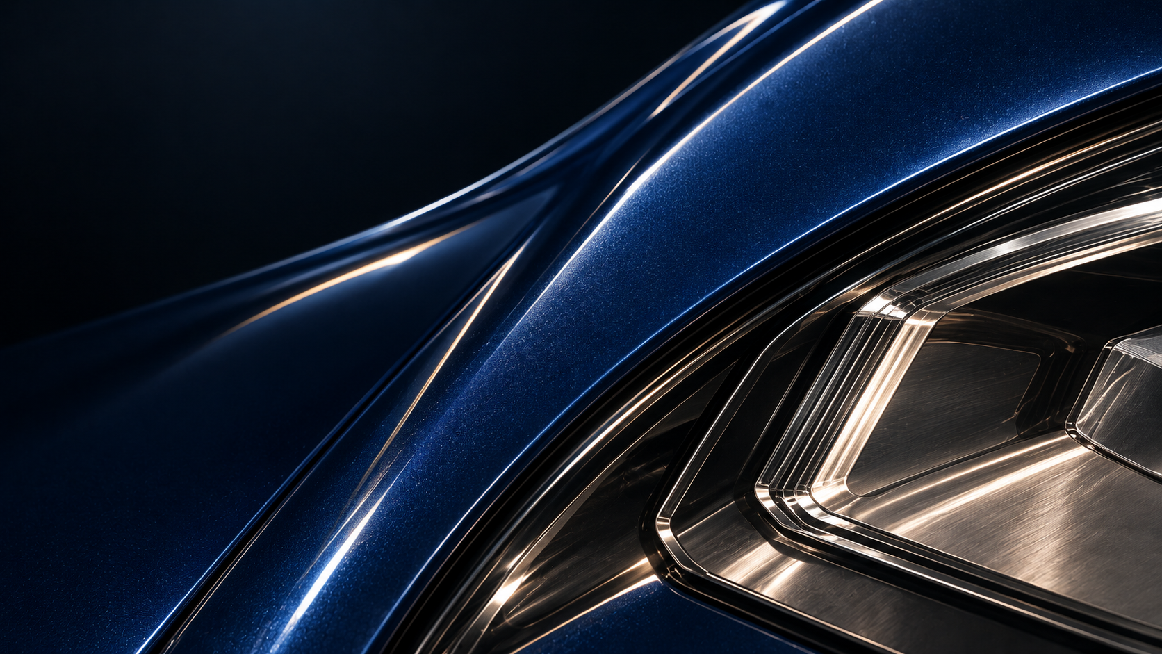 Authentic automotive headlight detail